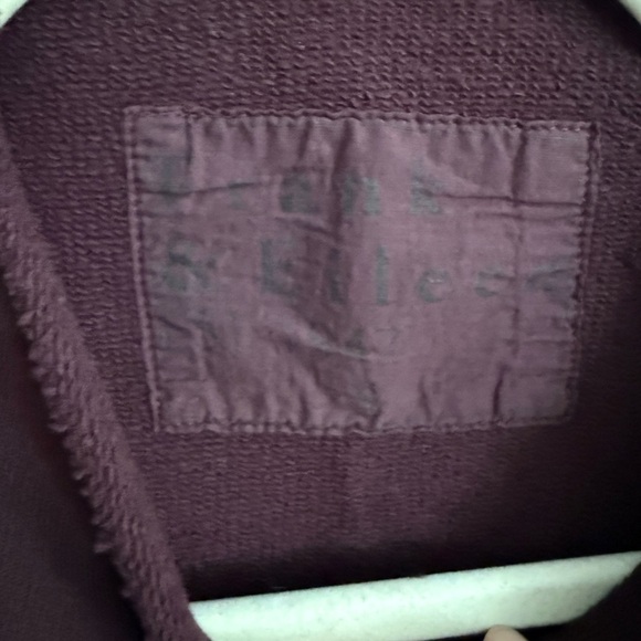 Frank & Eileen Oxblood -Dark Purple -Effie Sweatshirt. Size Small - Picture 3 of 4